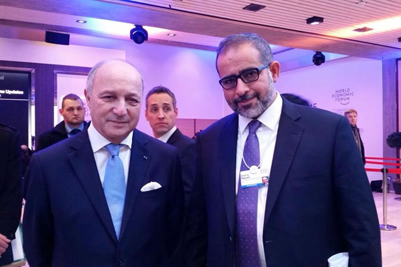 Aref Nayed With Laurent Fabius