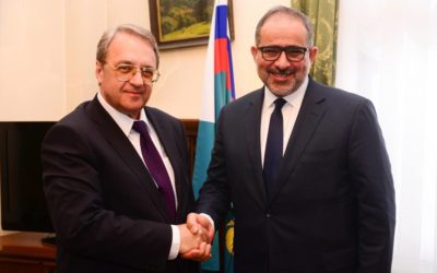 Aref Ali Nayed Discusses with Bogdanov the Humanitarian Situation in the Capital, Tripoli