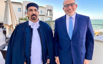 لقاء رئيس (تكتل إحياء ليبيا) مع رئيس (المجلس الاجتماعي لقبائل ورفلة)